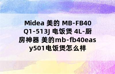 Midea 美的 MB-FB40Q1-513J 电饭煲 4L-厨房神器 美的mb-fb40easy501电饭煲怎么样